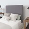 Merrick Lane Adnan Faux Linen Headboard with Stylish Upholstery, Dual Hanging Options, Charging Station with 2 Outlets, USB Port, USB-C Port
